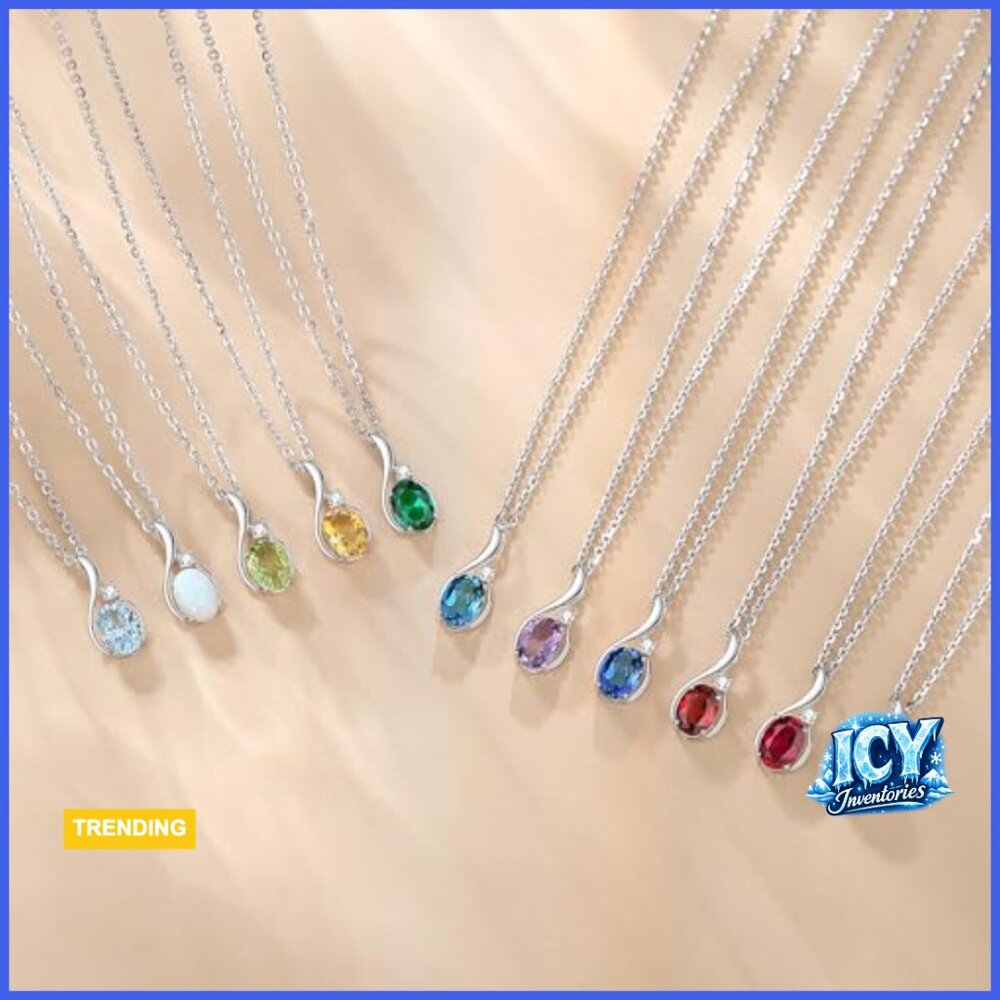 14k Solid White Gold Oval Ruby Diamond Pendant Ne… - image 6